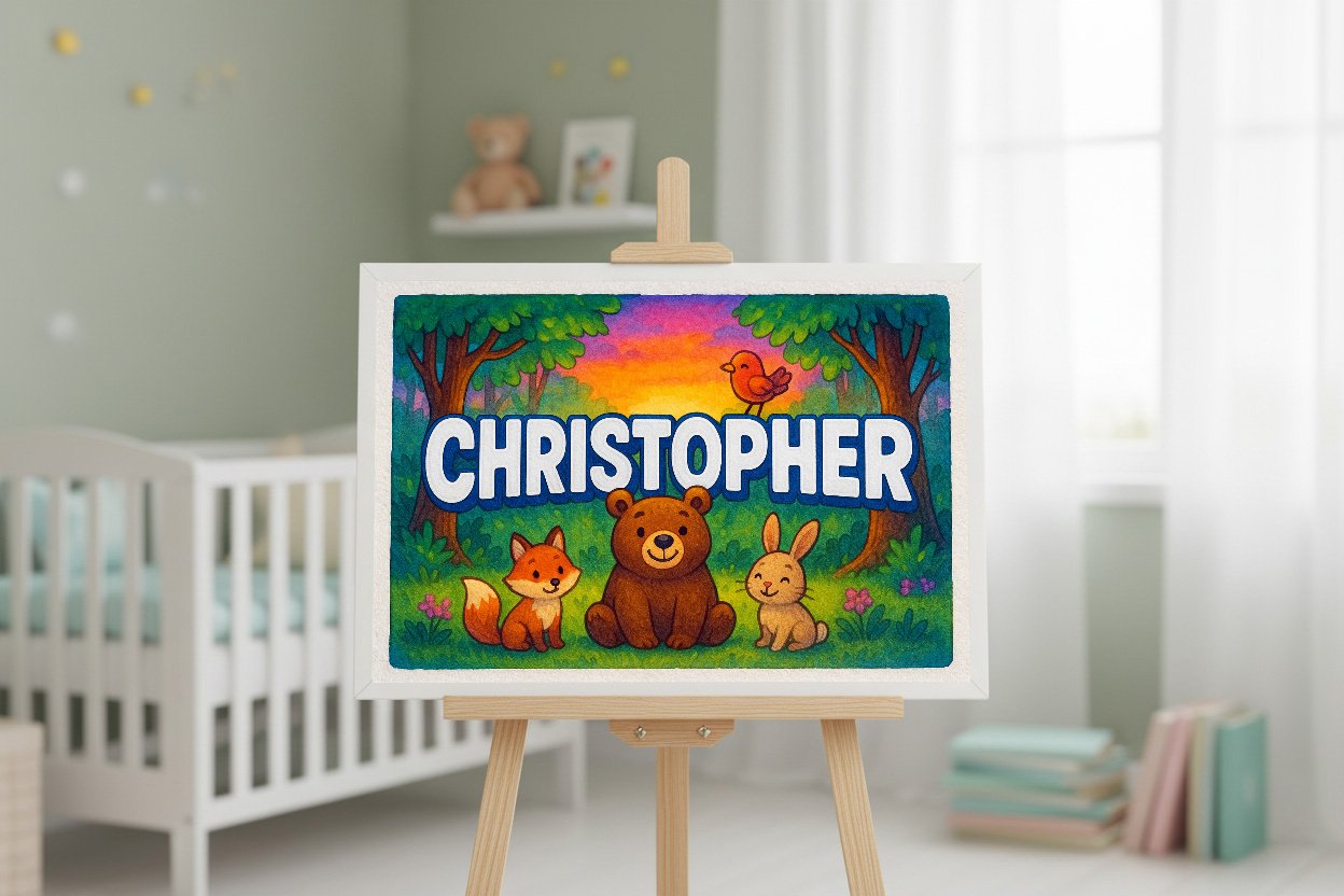 Personalized name art for Christopher