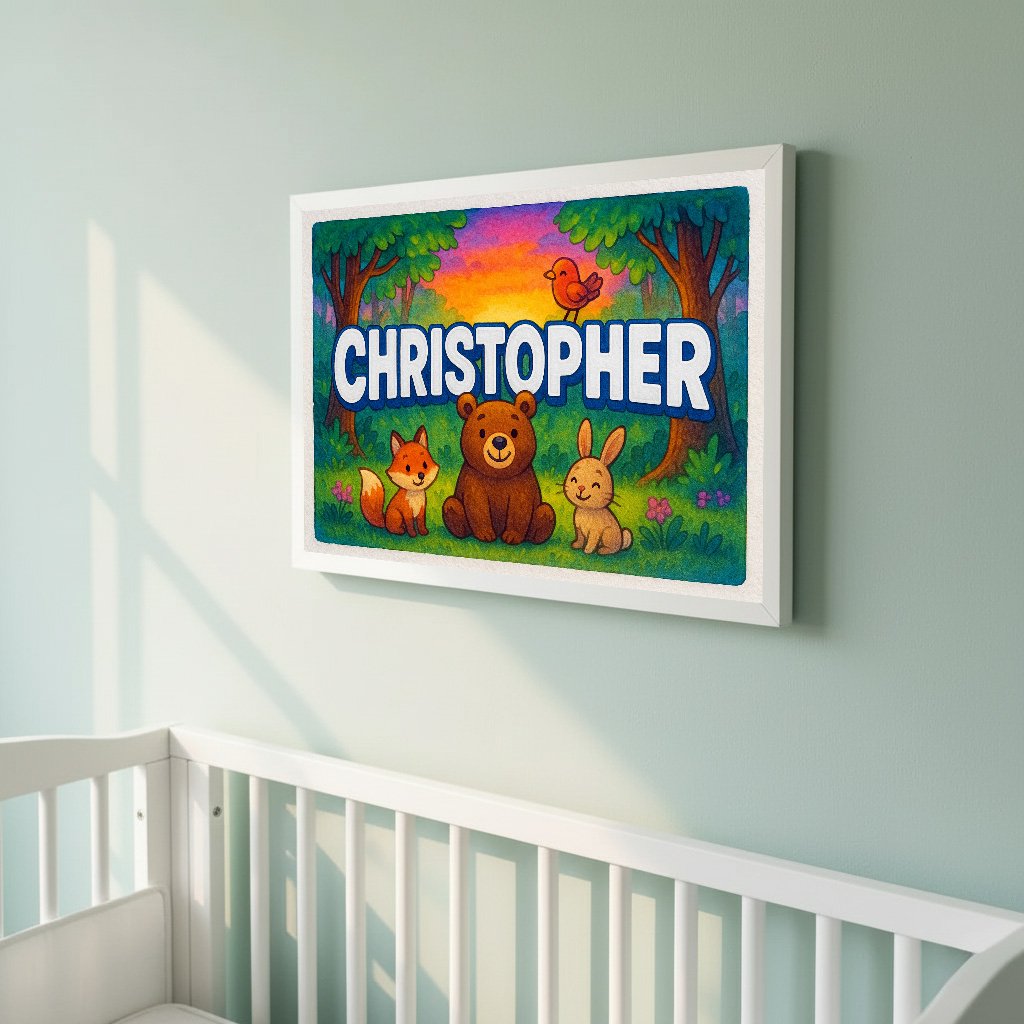 Personalized name art for Christopher