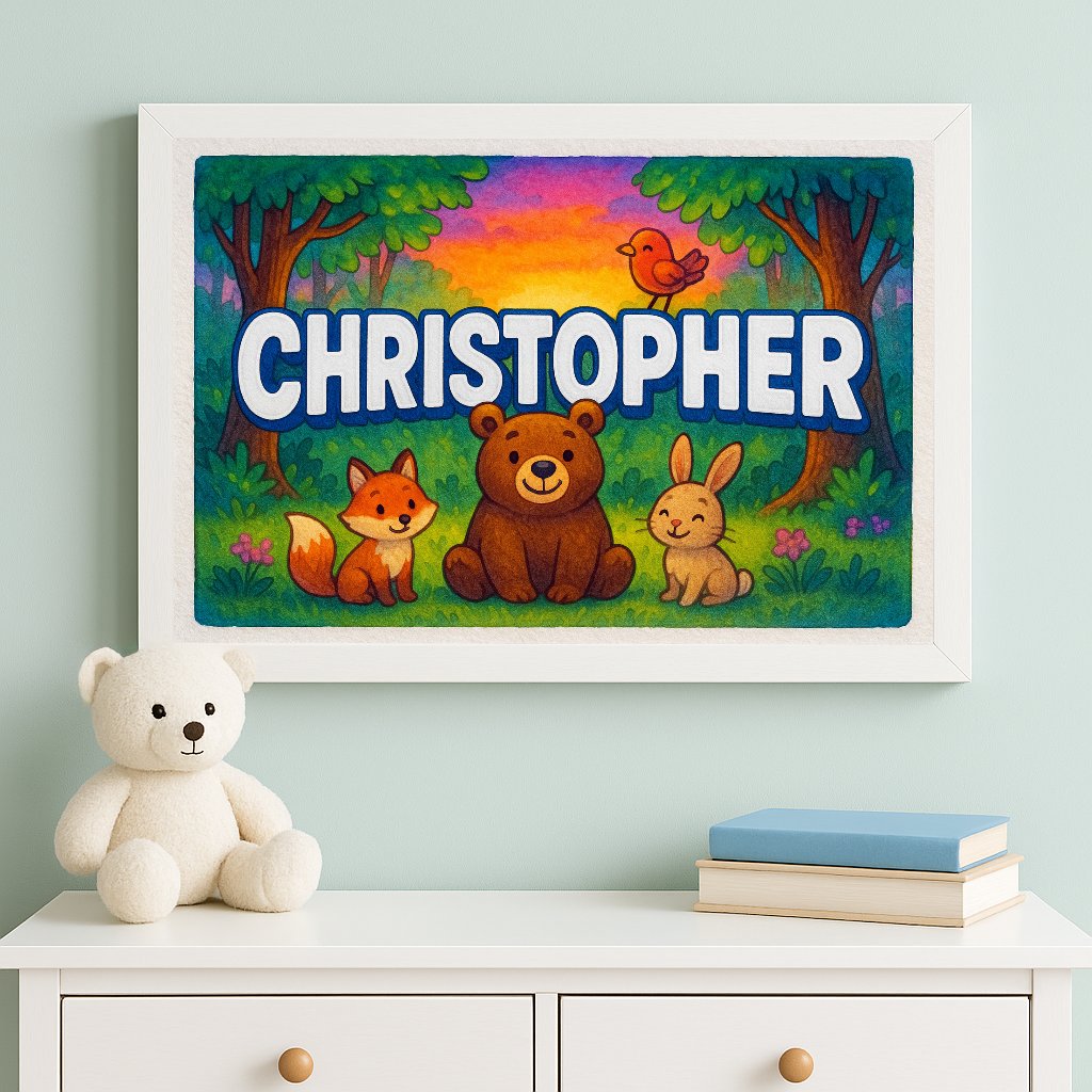 Personalized name art for Christopher