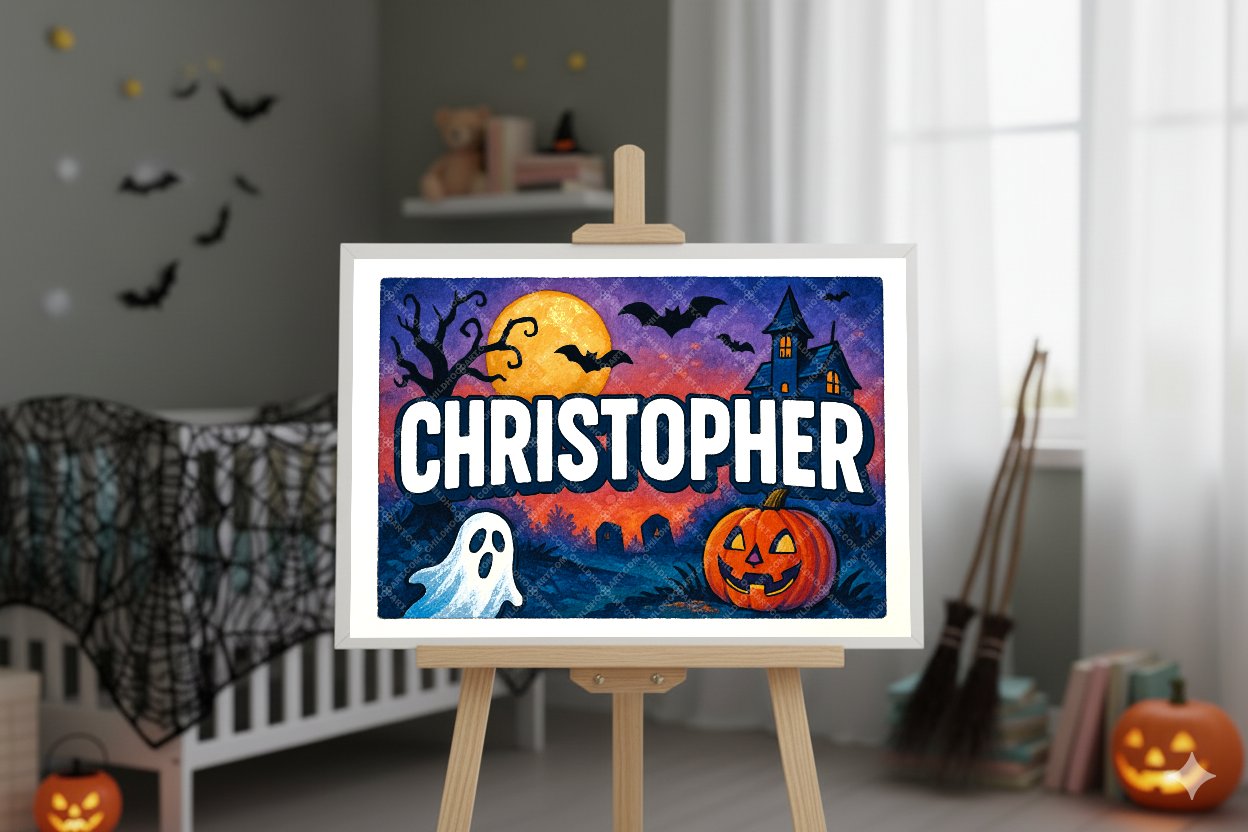 Personalized name art for Christopher