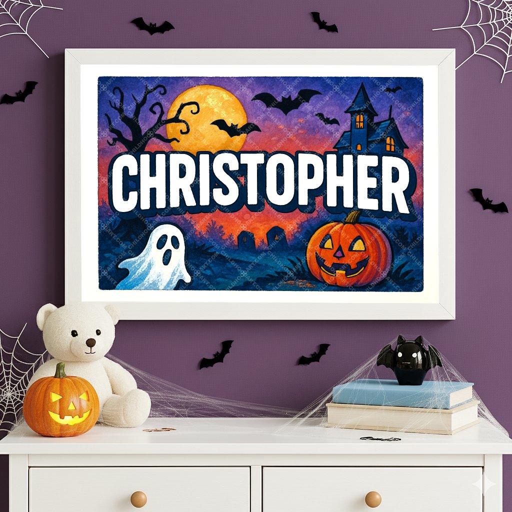 Personalized name art for Christopher