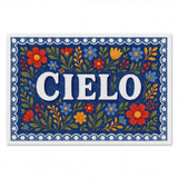 Cielo Name Art - Floral Farmhouse personalized wall print for kids