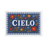Cielo Name Art - Floral Farmhouse personalized wall print for kids