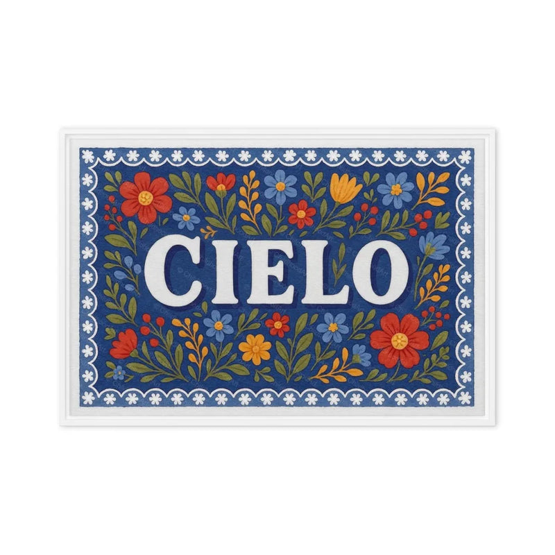 Cielo Name Art - Floral Farmhouse personalized wall print for kids