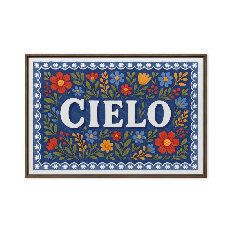 Cielo Name Art - Floral Farmhouse personalized wall print for kids