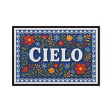 Cielo Name Art - Floral Farmhouse personalized wall print for kids