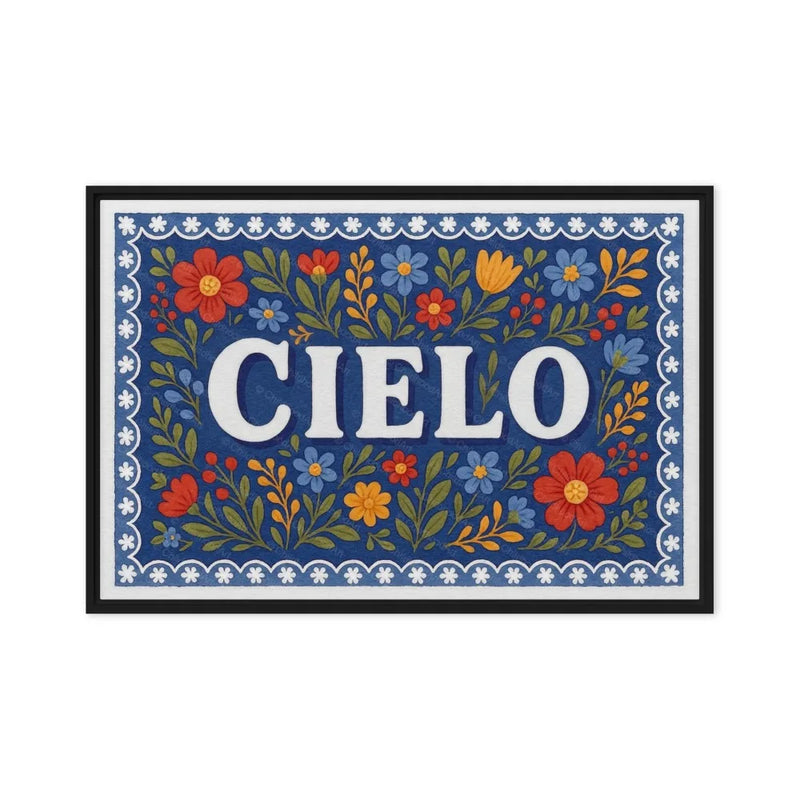 Cielo Name Art - Floral Farmhouse personalized wall print for kids