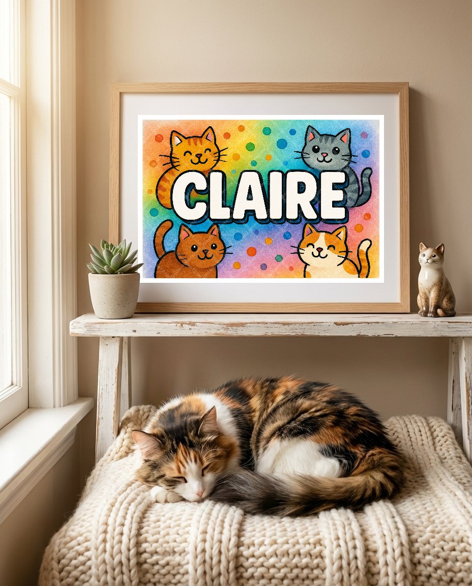 Personalized name art for Claire