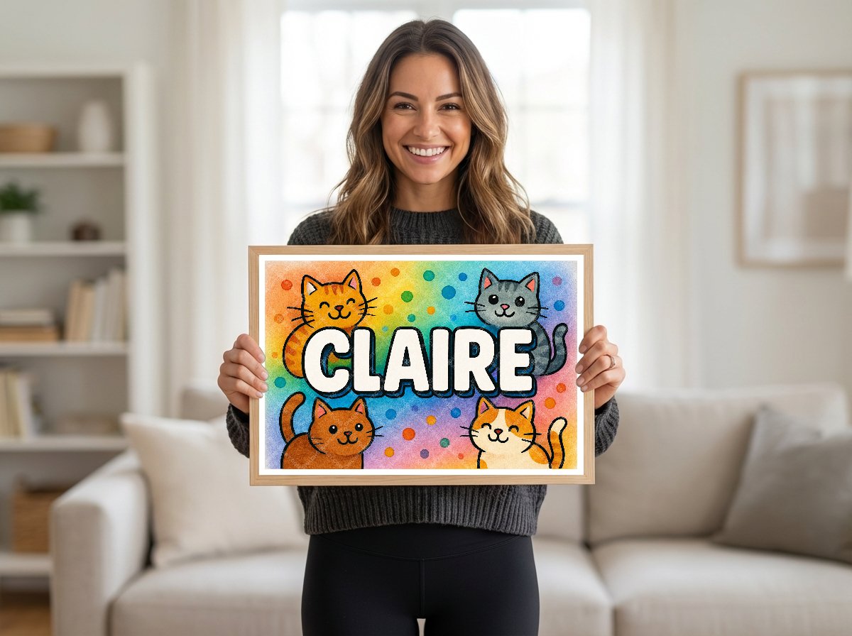 Personalized name art for Claire