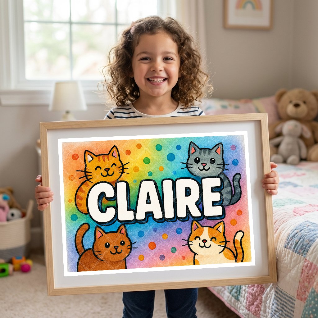 Personalized name art for Claire