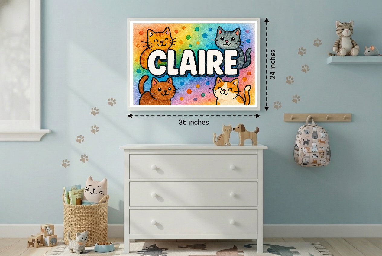 Personalized name art for Claire