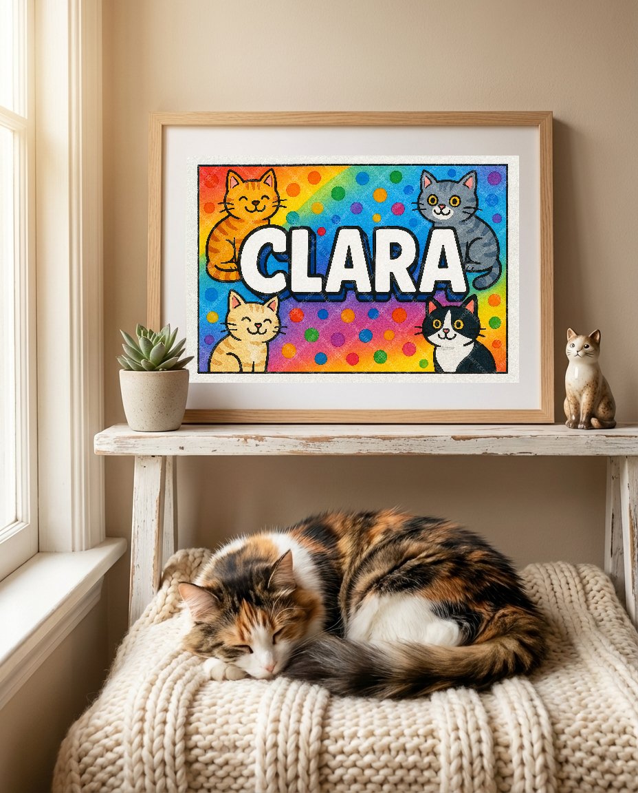 Personalized name art for Clara