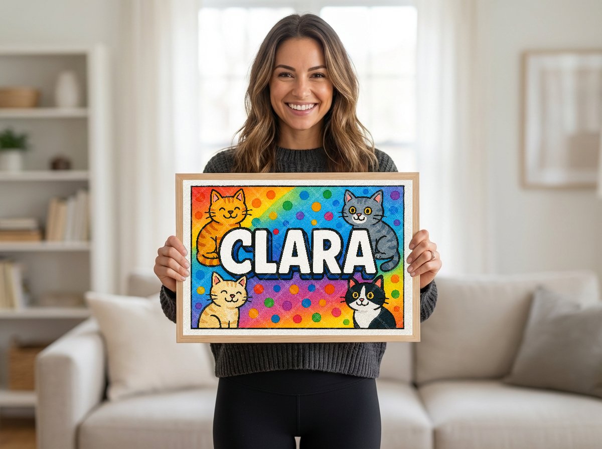 Personalized name art for Clara