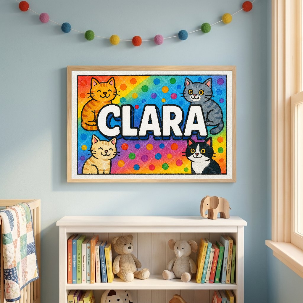 Personalized name art for Clara
