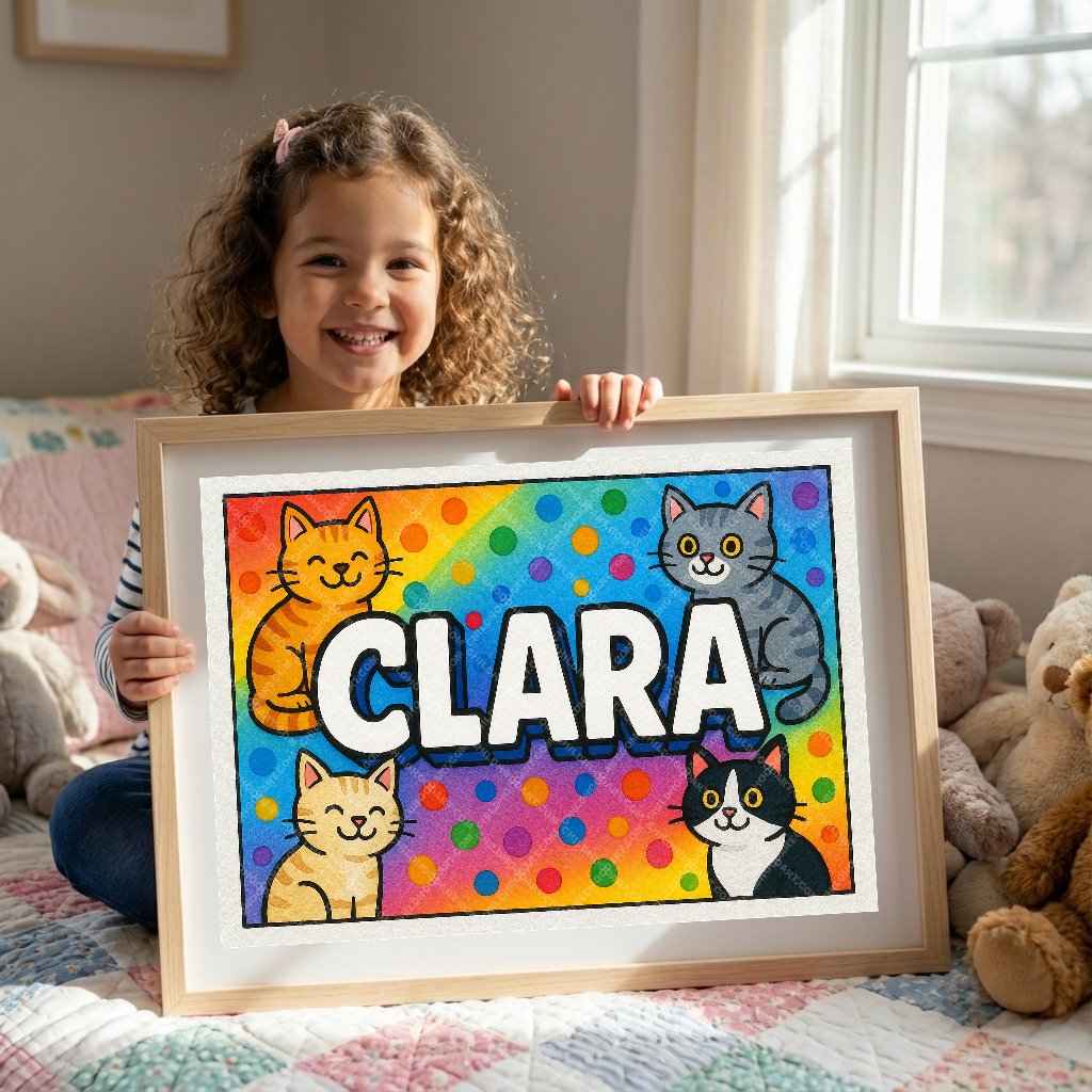 Personalized name art for Clara