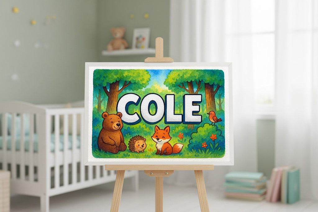 Personalized name art for Cole