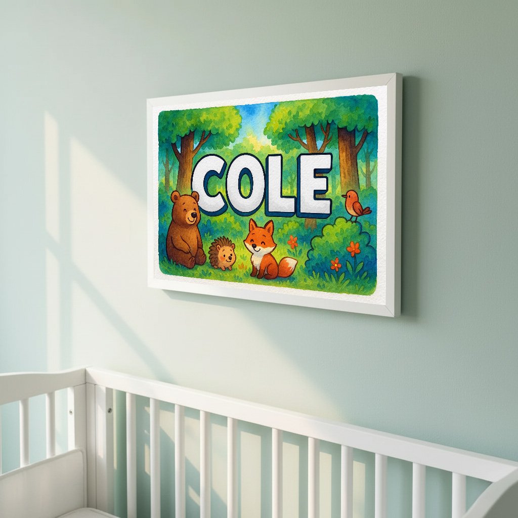 Personalized name art for Cole