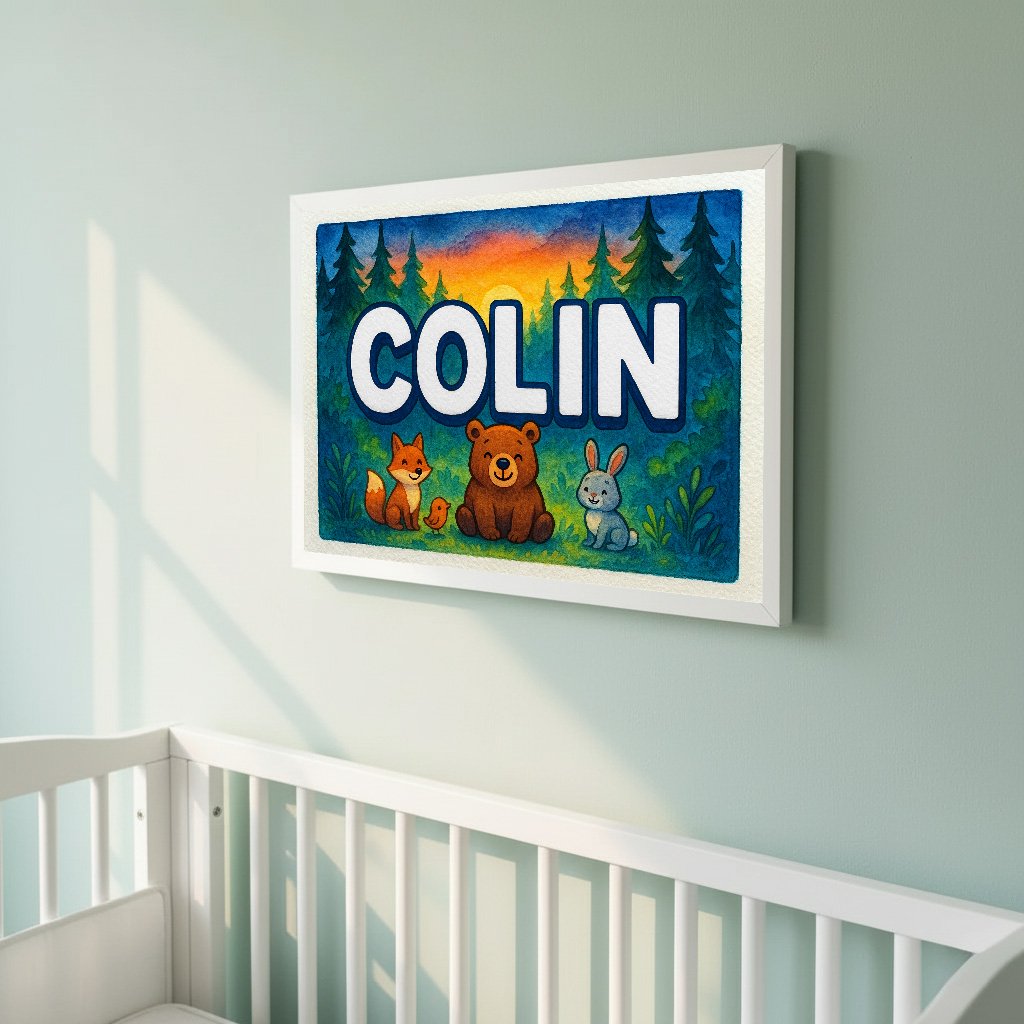 Personalized name art for Colin