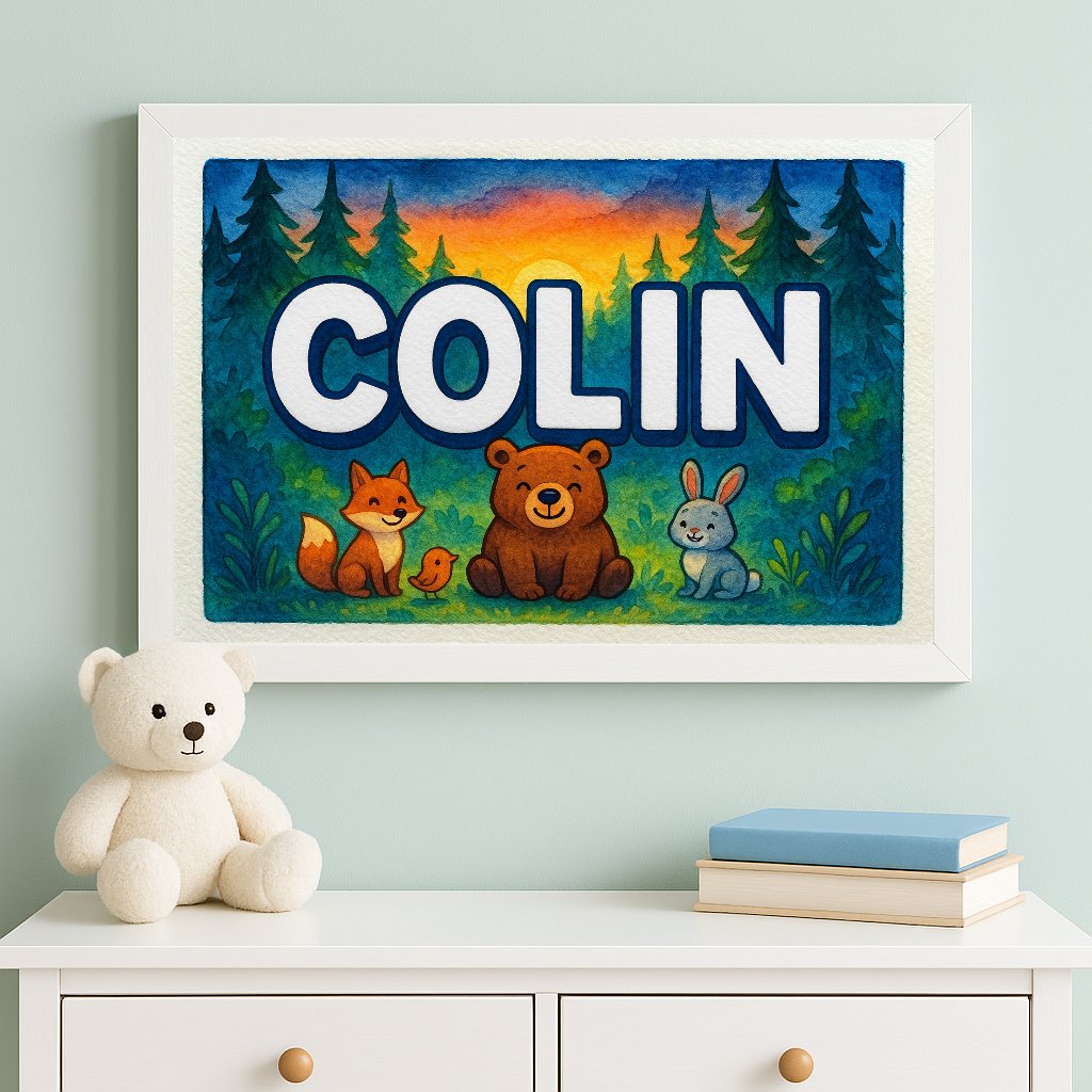 Personalized name art for Colin