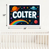 Colter Name Art - Space Explorers personalized wall print for kids