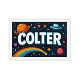 Colter Name Art - Space Explorers personalized wall print for kids