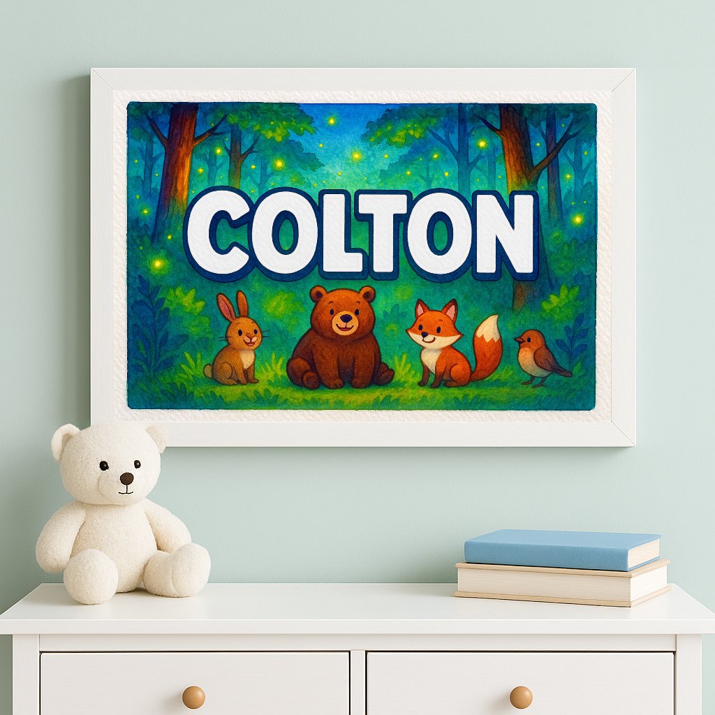 Personalized name art for Colton