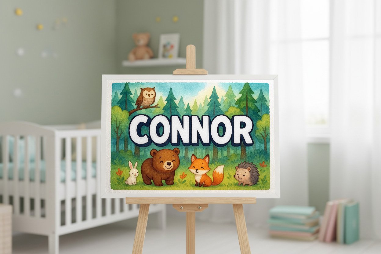Personalized name art for Connor