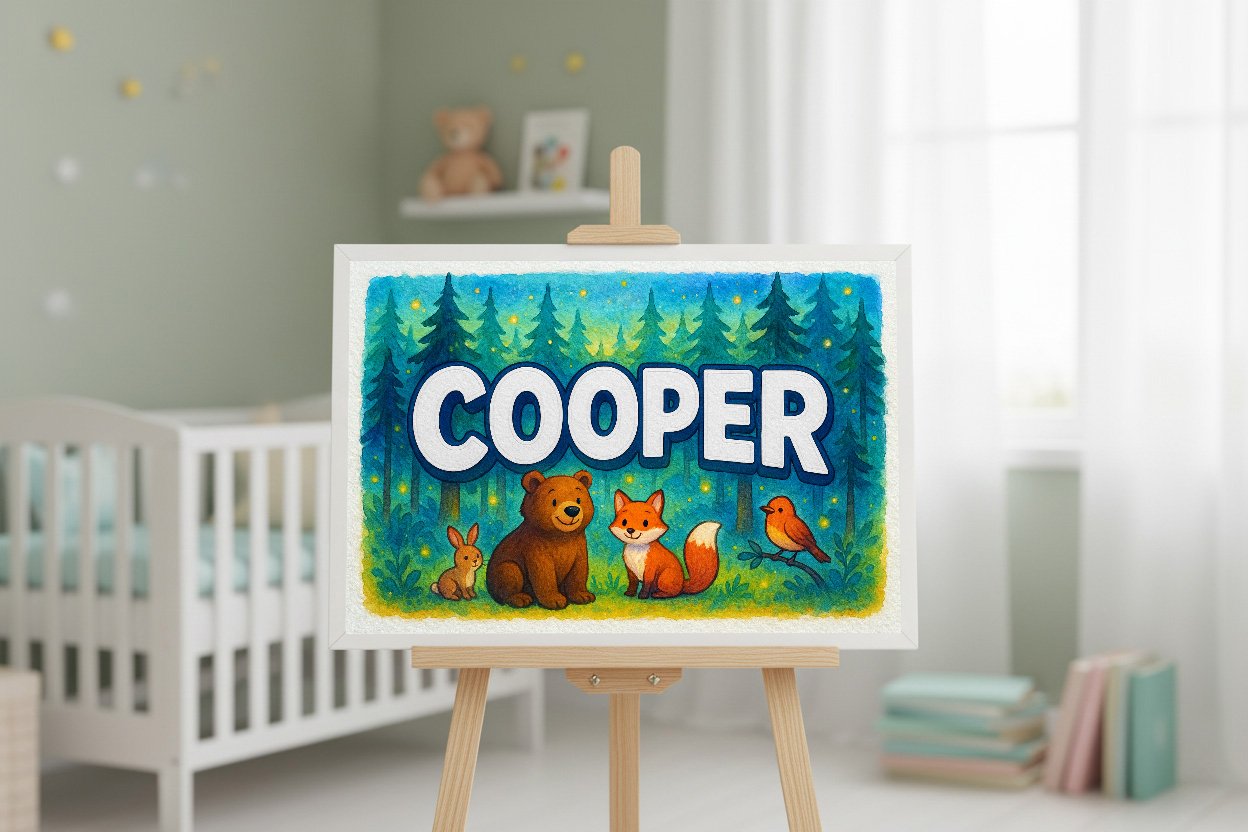Personalized name art for Cooper