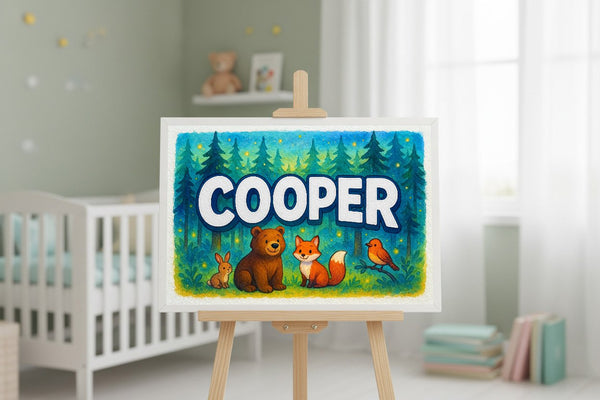 Cooper’s Personalized Forest Friends Art