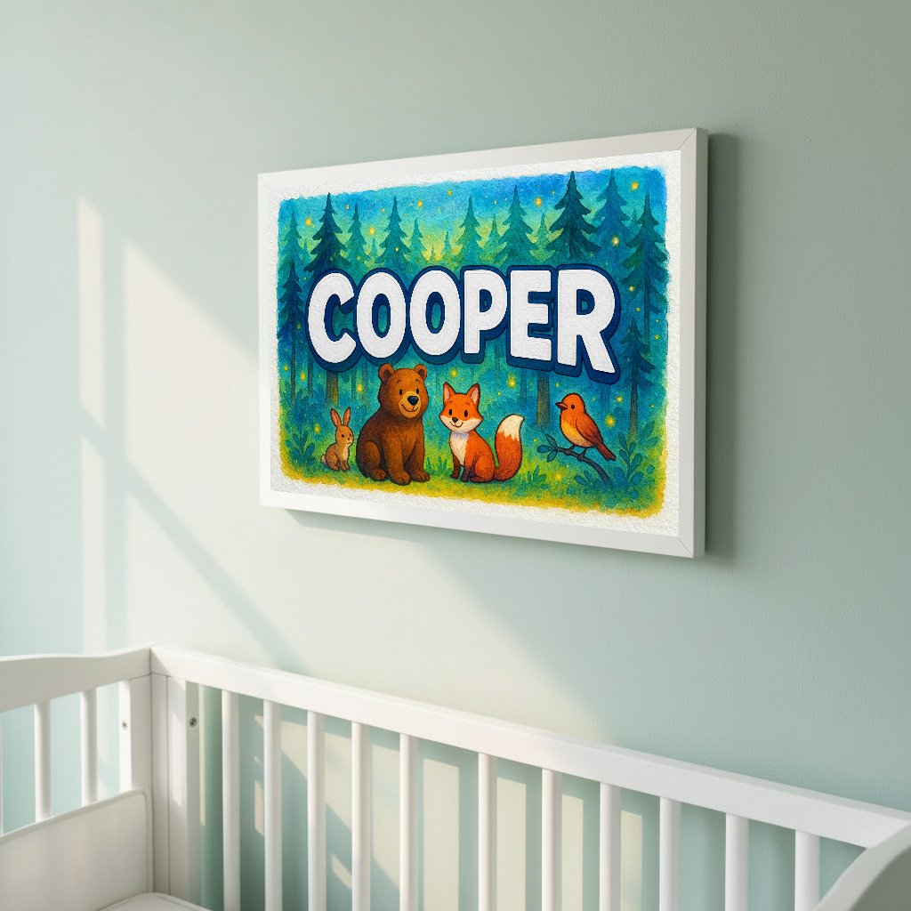 Personalized name art for Cooper