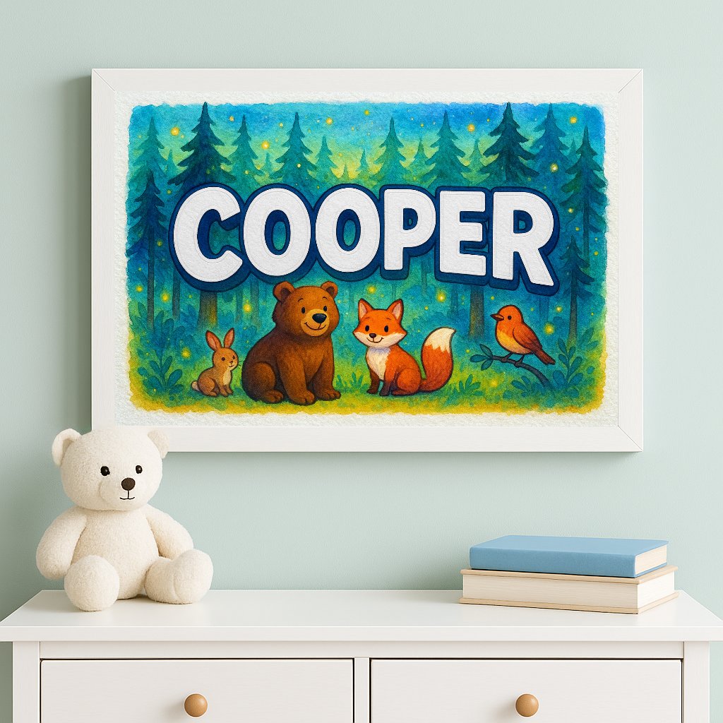 Personalized name art for Cooper