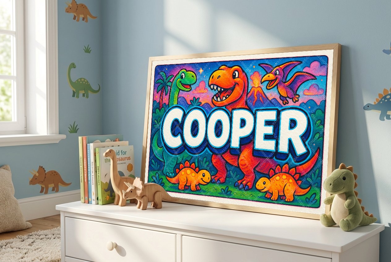 Personalized name art for Cooper