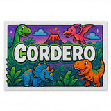 Cordero Name Art - Dinosaur Adventure personalized wall print for kids