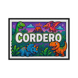 Cordero Name Art - Dinosaur Adventure personalized wall print for kids