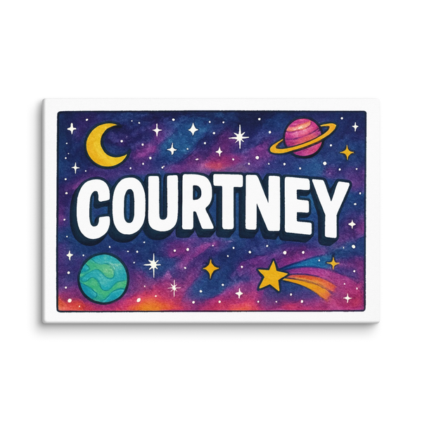 Courtney Name Art - Space Explorers Personalized Wall Art