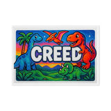 Creed Name Art - Dinosaur Adventure personalized wall print for kids