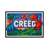 Creed Name Art - Dinosaur Adventure personalized wall print for kids