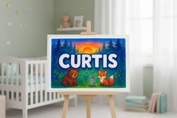 Curtis’ Personalized Forest Friends Art