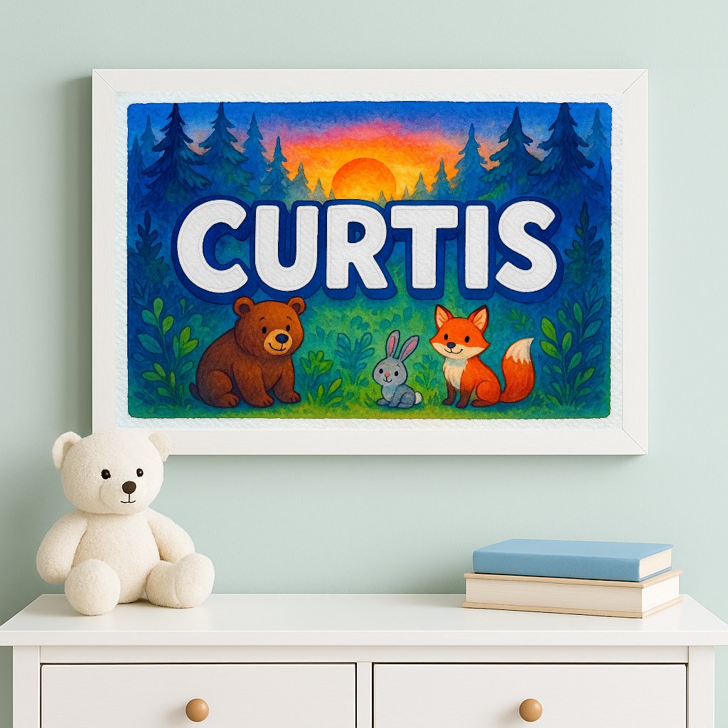 Personalized name art for Curtis