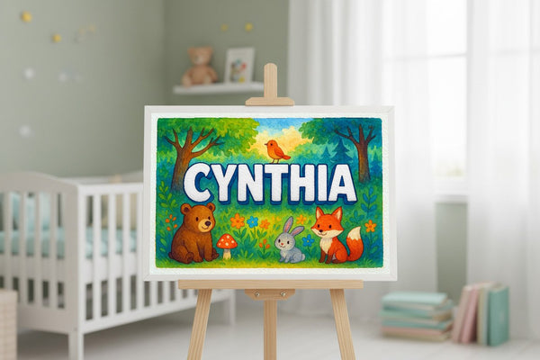 Cynthia’s Personalized Forest Friends Art