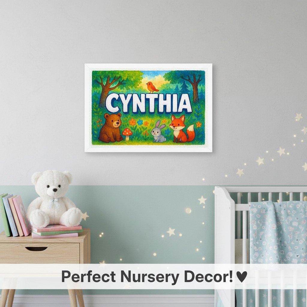 Personalized name art for Cynthia