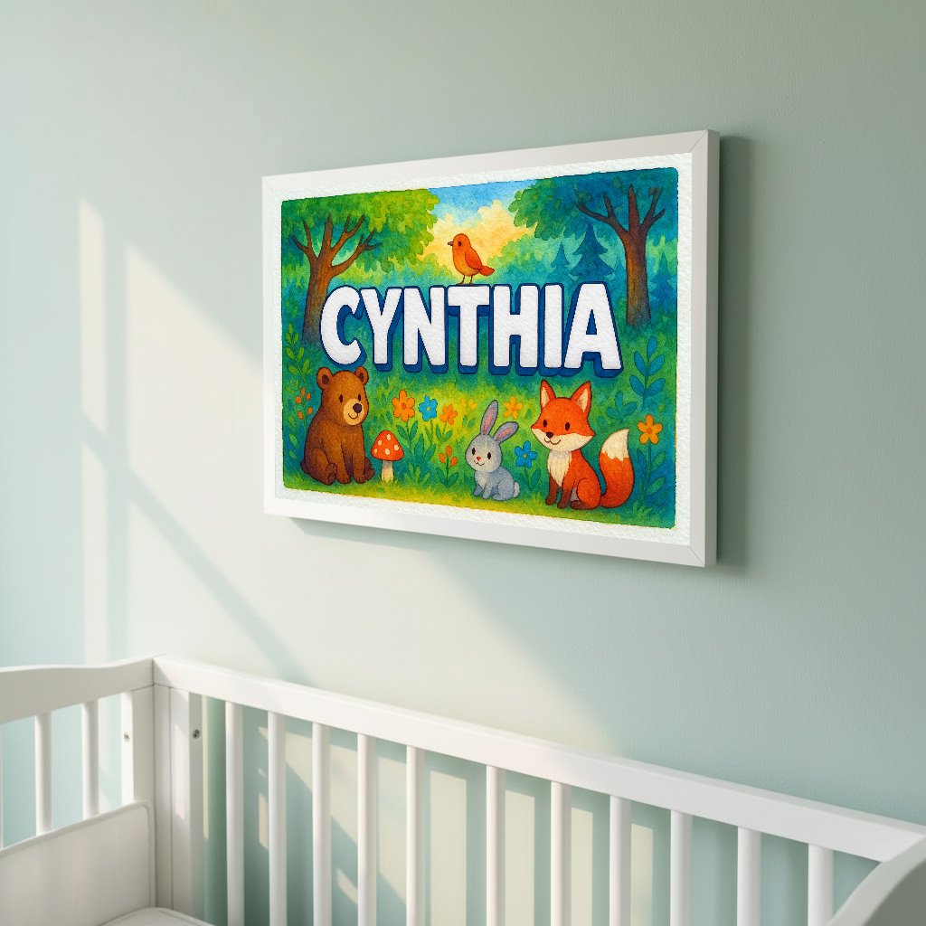Personalized name art for Cynthia