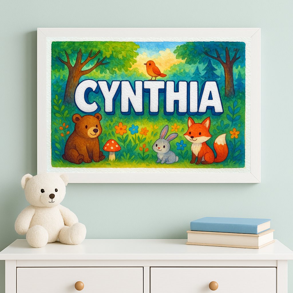Personalized name art for Cynthia