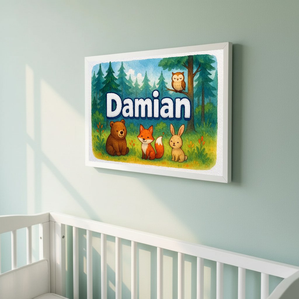 Personalized name art for Damian