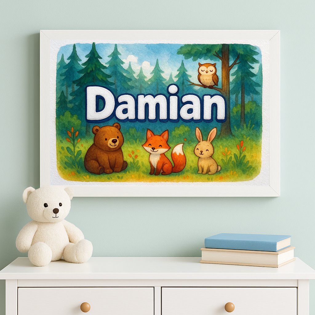 Personalized name art for Damian