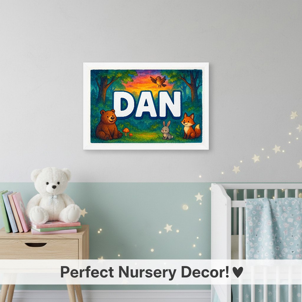 Personalized name art for Dan