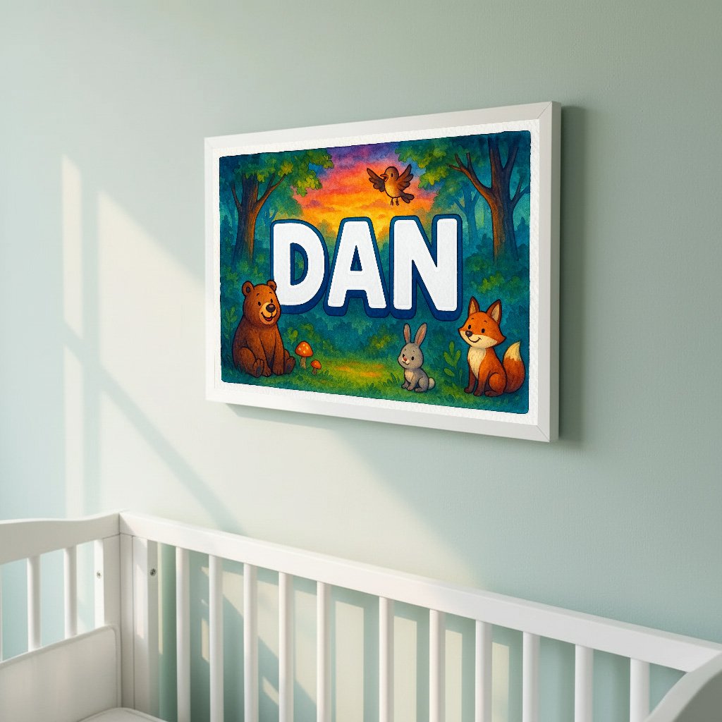 Personalized name art for Dan