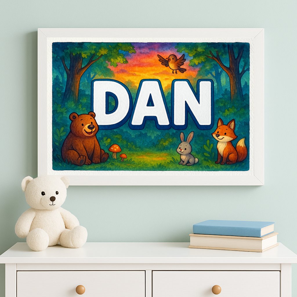 Personalized name art for Dan