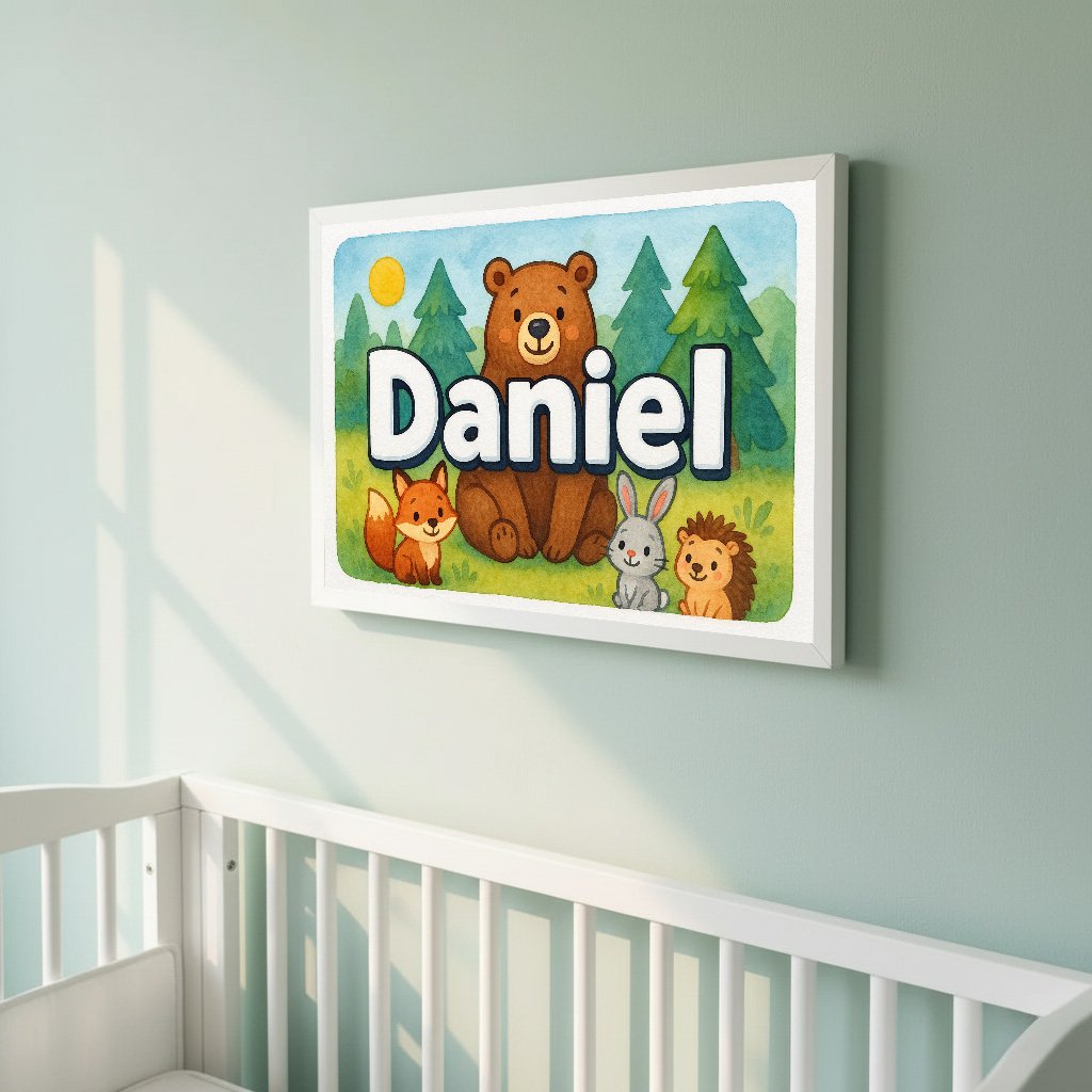 Personalized name art for Daniel