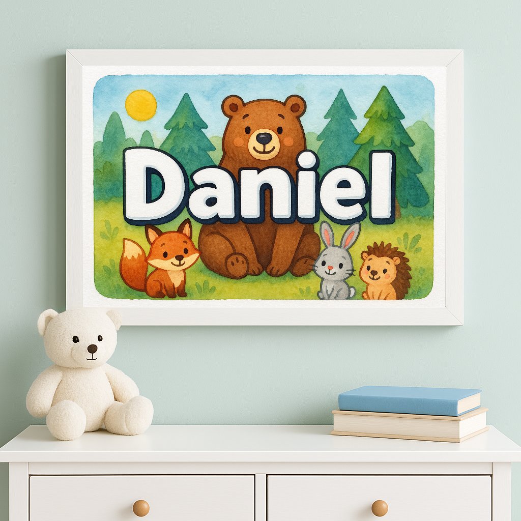 Personalized name art for Daniel